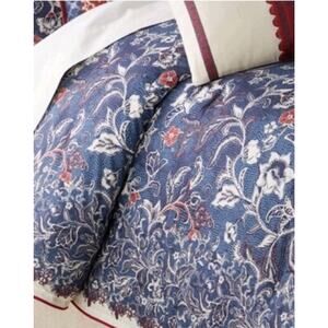 NEW Ralph Lauren Home Mirabelle King Duvet Cover Indigo Blue Cotton $425